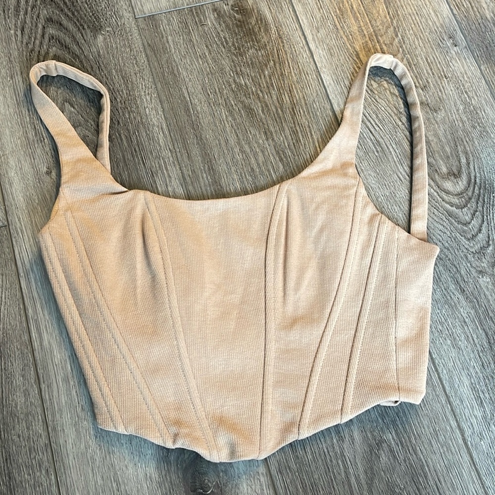 Tan vici bustier size small never worn